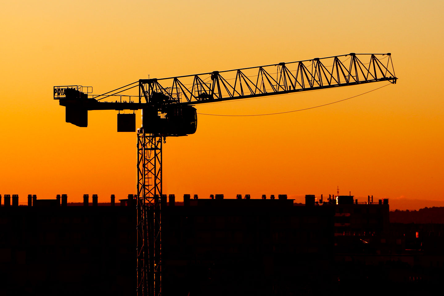 French Photographer Landscape Photography Tower Crane in the Sunset 