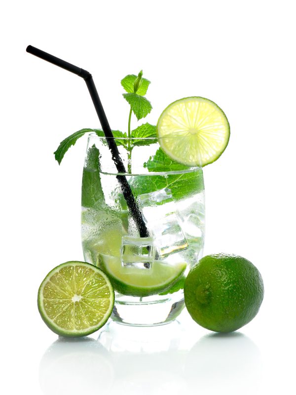 French Photographer Studio Food Photography Fresh Mojito Cocktail with Ice cubes